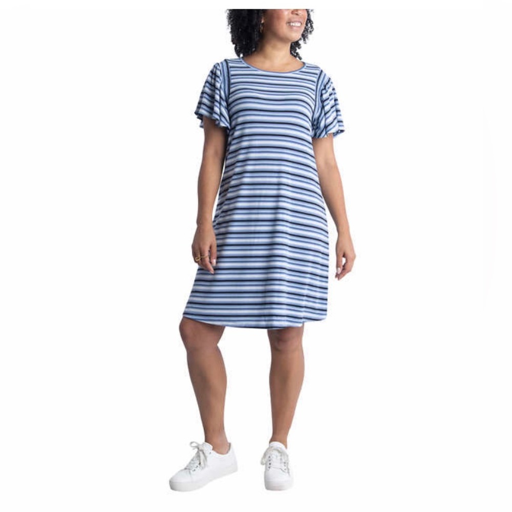 Ecothreads Ladies' Flutter Sleeve Dress